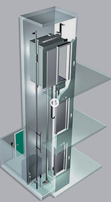 Movimentação hidráulica 1000KG do elevador VVVF de Roomless MRL da máquina