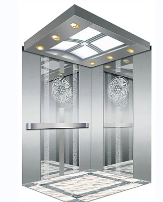 7 elevador da tração das pessoas 400KG MRL dos elevadores 4 do MRL da tela da polegada
