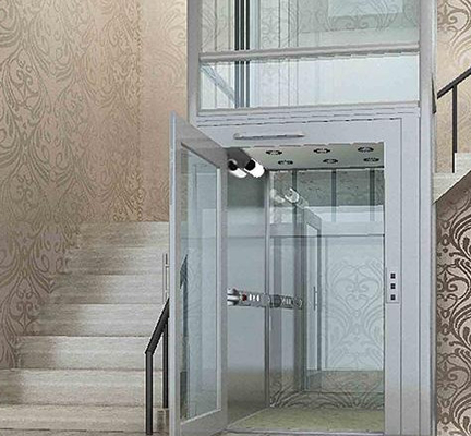 o passageiro 1.5m/s residencial levanta a cabine de aço inoxidável do elevador 400KG