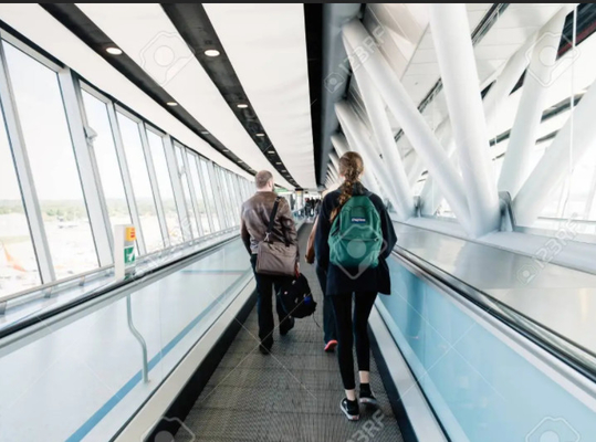 12 tipo liso passagem movente da pálete da escada rolante do aeroporto do grau 5000KG