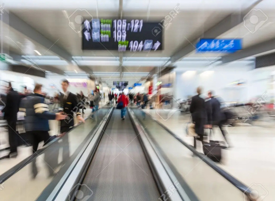 A passagem movente VVVF do aeroporto de 11 graus controlou passeios móveis da liga de alumínio