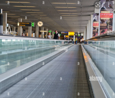 Passagem movente 1400mm Travelator exterior do aeroporto de FUJI 5000KG